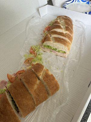 Italian Party sub! There was a total of 8ft (2ft increments). Sooo damn good!! Food for the end of the school year block party!