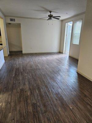 Kitchen with wood floor