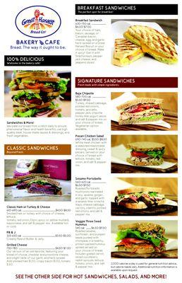 May 2021 Sandwich Menu