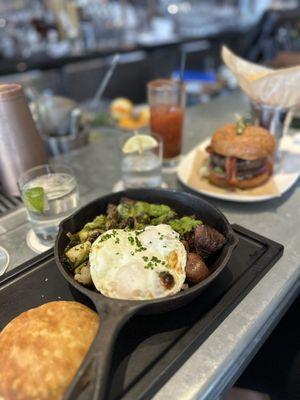 Steak and eggs