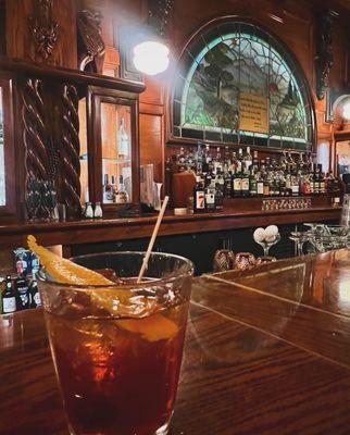 Old Fashioned at the bar