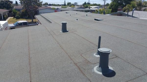 Roof installation with added insulation