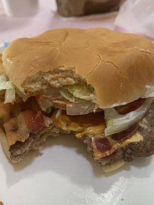 Bacon single cheeseburger loaded