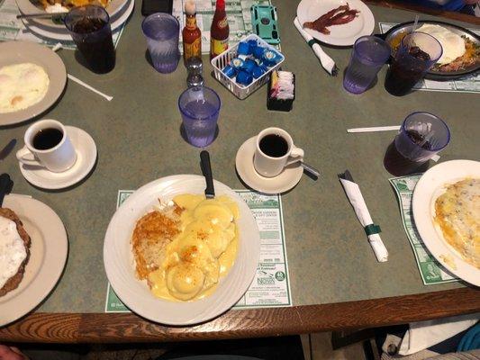 Eggs Benedict  Country-Fried Steak and Eggs Half-Order of Biscuits and Gravy