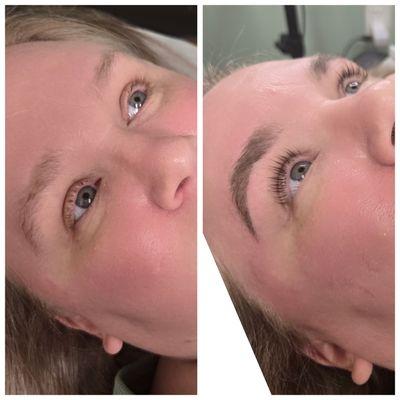 Lash lift, lash tint, and brow tint