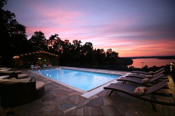 Sunset view from the pool deck.