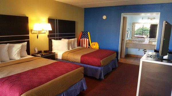 Two Queen Non Smoking & Smoking and Standard Handicap Accessible rooms
Standard room with two queen beds, free high-speed wir...