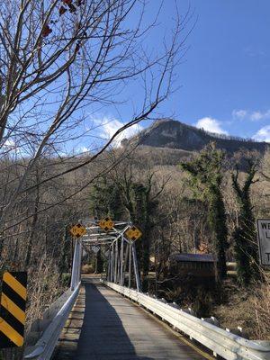 Bridge & view behind the Inn