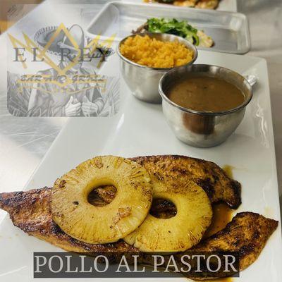 Pollo al pastor grilled chicken breast with our pastor marinade and grilled pineapple