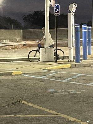 Bicycle in the drive thru? Eehh why not?