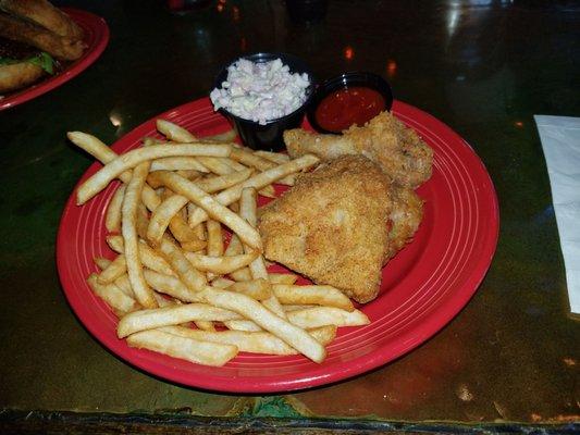 Fried Chicken with fries