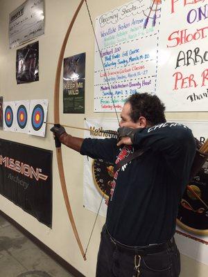 Best English long bow archer in Fresno County! Come and shoot with him at Impact Archery!