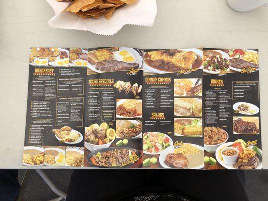 The menu looks good I order from the all you could eat.