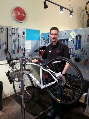 Matt our lead mechanic is ready to make your bike smoother, faster, quieter and all-round better.