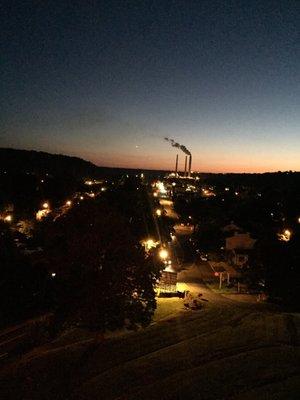 Night view from the third floor, looking towards Clifty Falls,