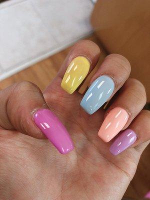 color block nails