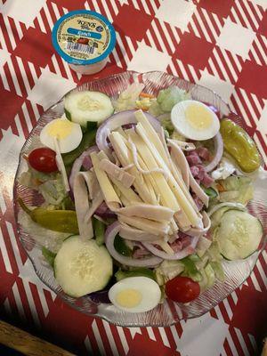 Chef Salad lunch deal with a pop (soda)