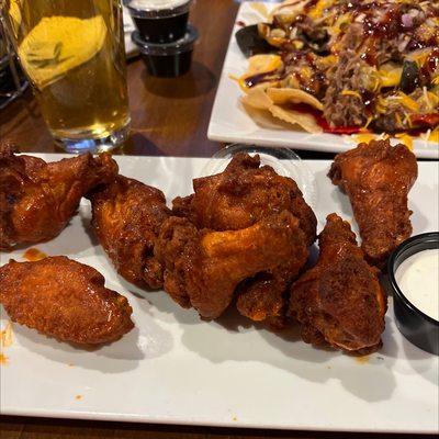 Buffalo wings and beer