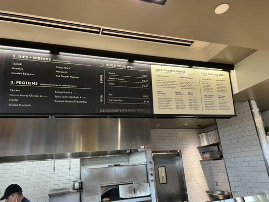 Wall menu