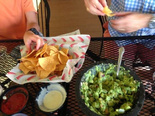 Table side guacamole! Yum!!