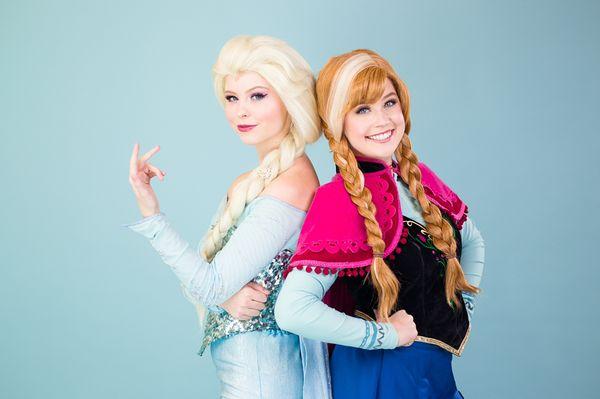 Frozen inspired party characters