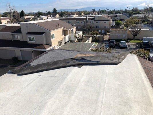 Cheaply done flat roof section of our entire condominium community. Our HOA board will NEVER consider Consumer Services again!