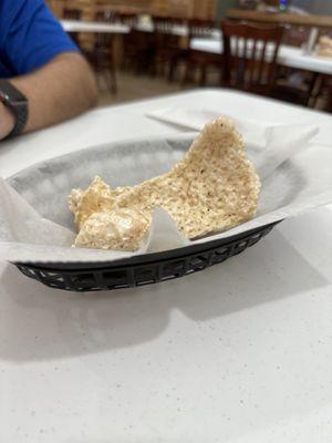 Complimentary pork rinds, or what was left