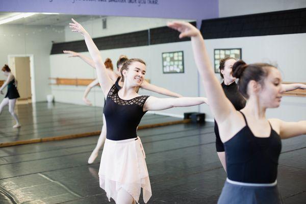 Senior Ballet class.