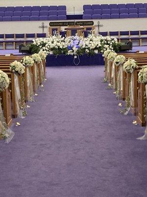 Anika and Jackson Wedding  2021 _ Aisle arrangements