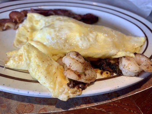 Shrimp omelette