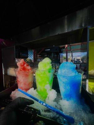 Snow-cones! 
Cherry, Lime, blue razz, tigers blood, bubble gum, vanilla, etc.