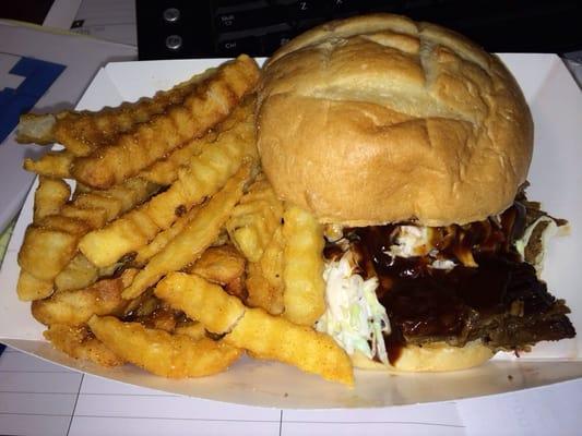 Beef Brisket Sandwich & Fries!