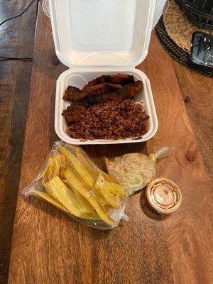 Gallo Pinto, Tajada and Cerdo Asado!!!