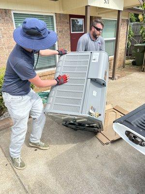 Texas Pride Heating & Air's team working hard.