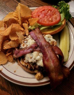 Hot Bacon Bleu burger