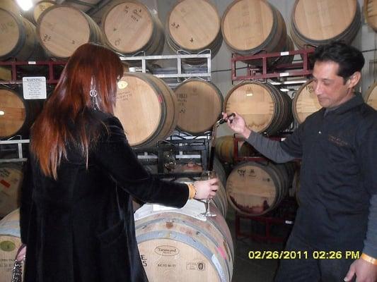 Barrel tasting at its best =)