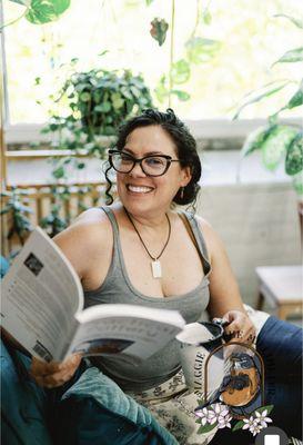 Stephanie Sherman, owner and creator of New Bedford Pottery in her studio.