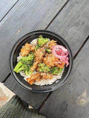 Sesame chicken bowl