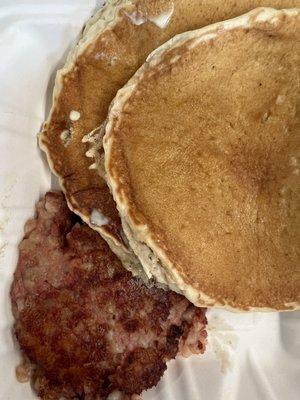 Corn beef hash and pancakes