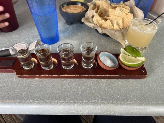 Anejo Flight and Queso Del Rey