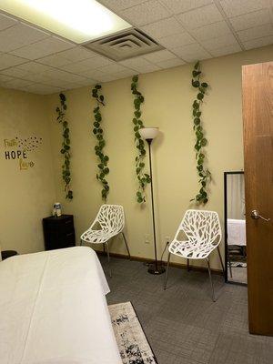 The massage room