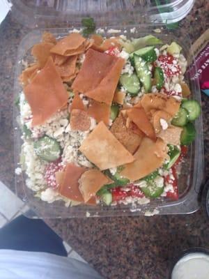 Chicken fattoush salad