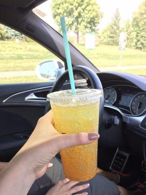 Large sparking green tea lemonade