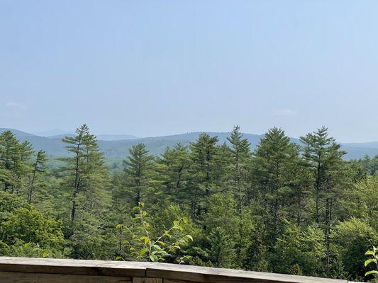 Looking out from the higher caves.