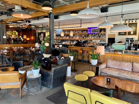 View of the coffee bar seating area