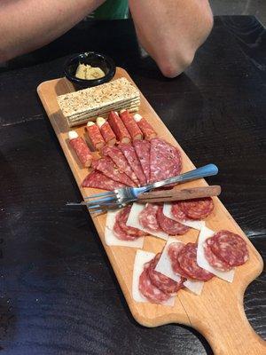 Charcuterie plate  has Dijon mustard ($9)