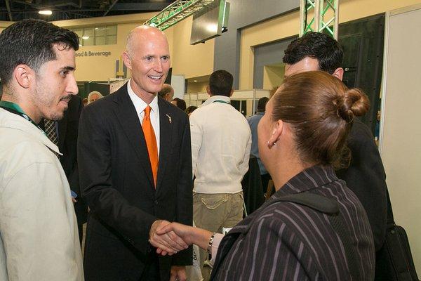 Here is our General Manager Melissa attending conventions with Governor Rick Scott est. 2015