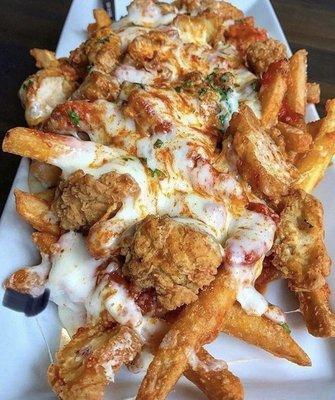 Fried chicken and loaded fries