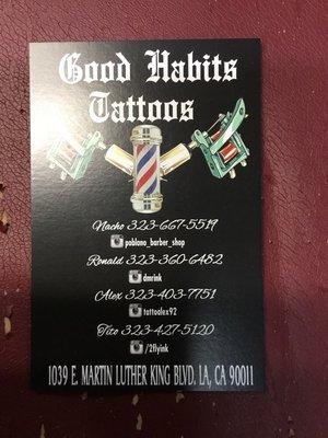 Good Habits Tattoos and Barber Shop