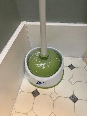 Plunger in bathroom